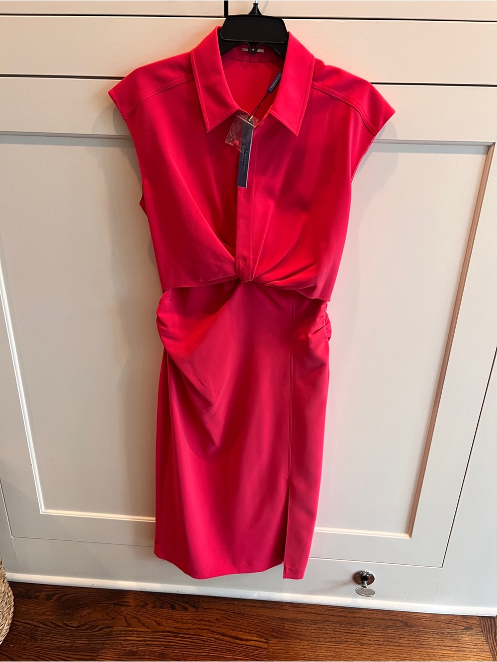 Elie Tahari Twisted Bodice Midi Dress-size 6